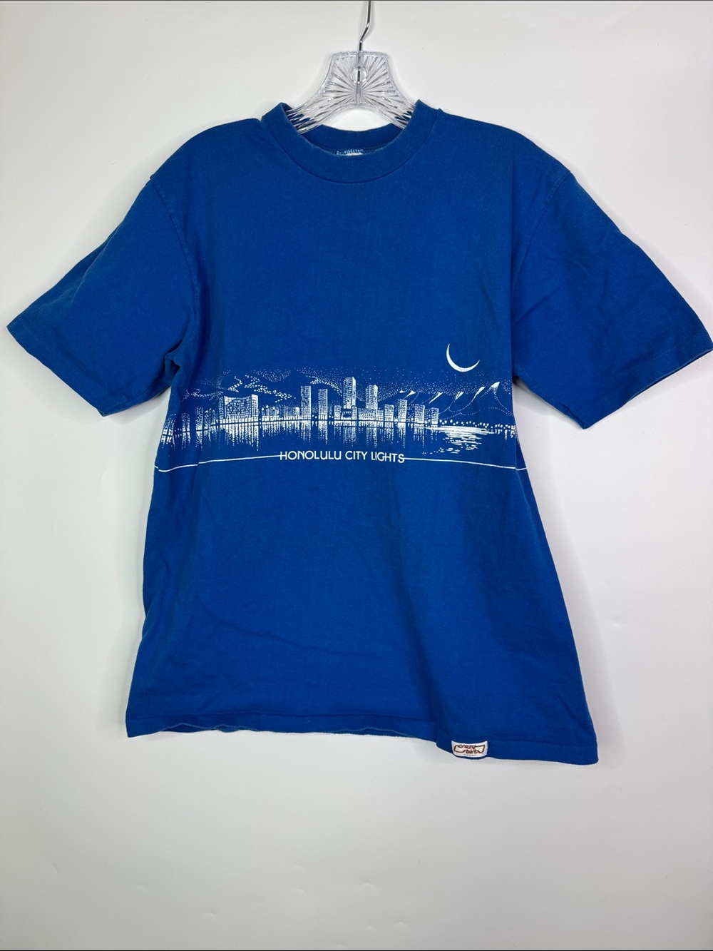 Vintage Crazy Shirts Honolulu Nights AOP Blue Tshirt 90s Size Large